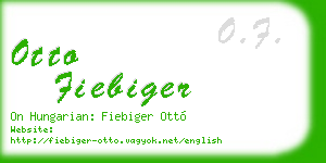 otto fiebiger business card